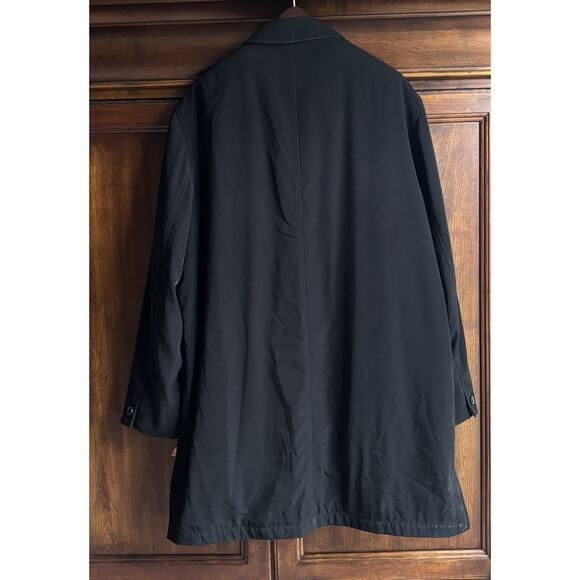 Ralph Lauren L Lined Overcoat Rain Coat Water Resistant Black Quality - Picture 3 of 8